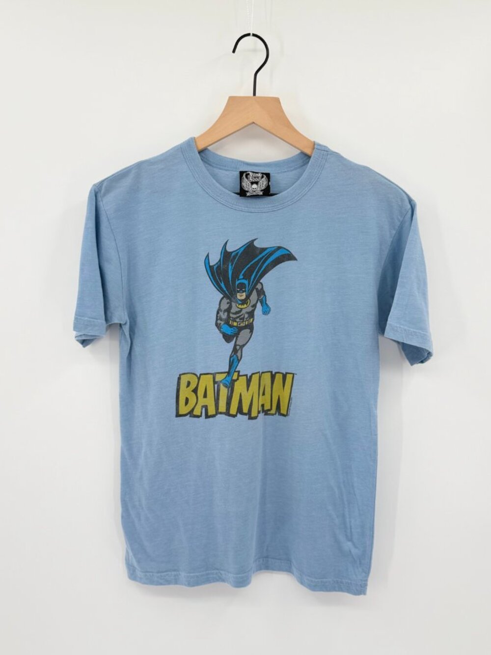 Vintage Junk Food Batman Graphic T-Shirt Mens Medium Light Blue USA Made EUC - Picture 2 of 4